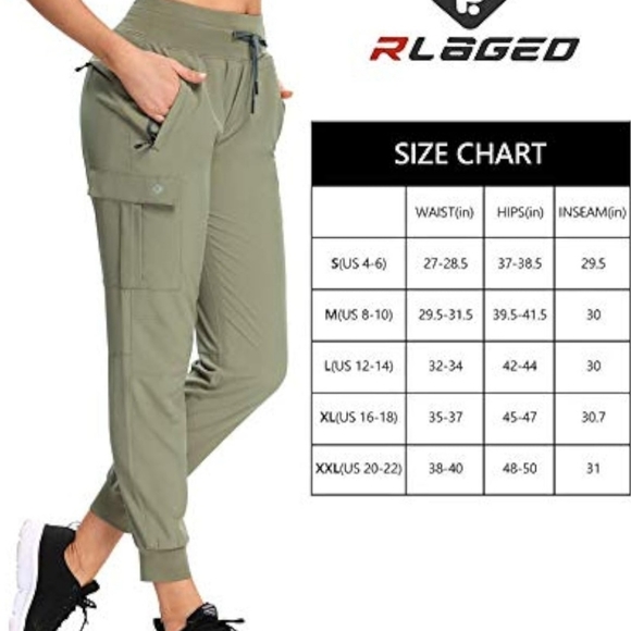RlaGed Women’s Cargo Hiking Pants Lightweight Joggers XL - Picture 6 of 14